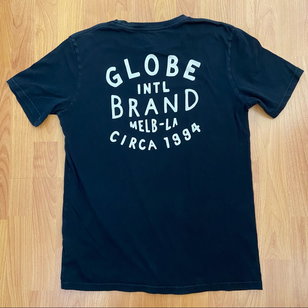 Globe Mens Globe Brand Logo Skateboarding TShirt Medium